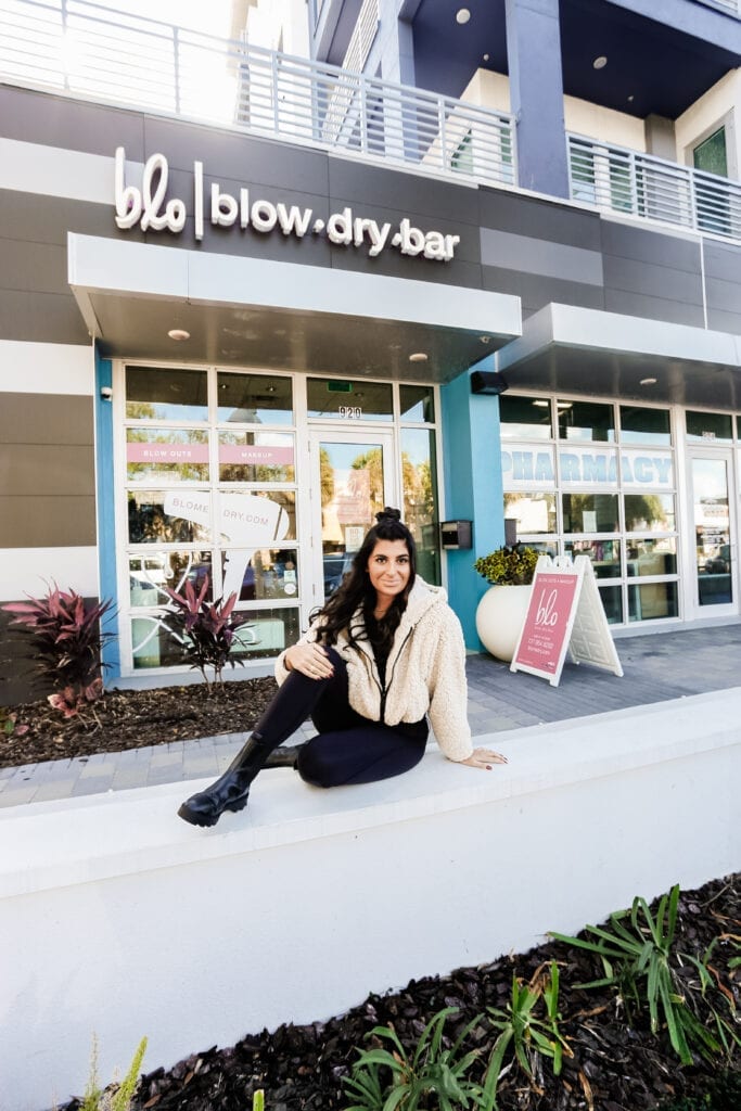 gabrielle troyer visits blow blowdry bar in downtown st petersburg for a blowout