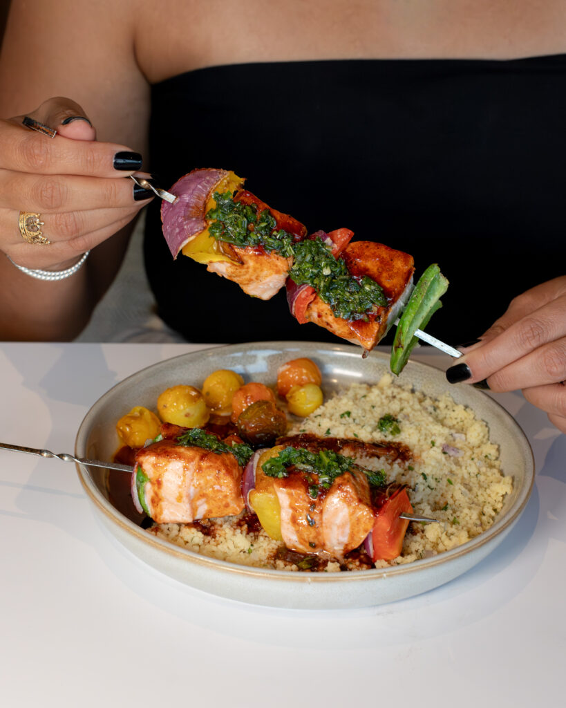 LUMA in St. Pete's Spiced Salmon Kebab